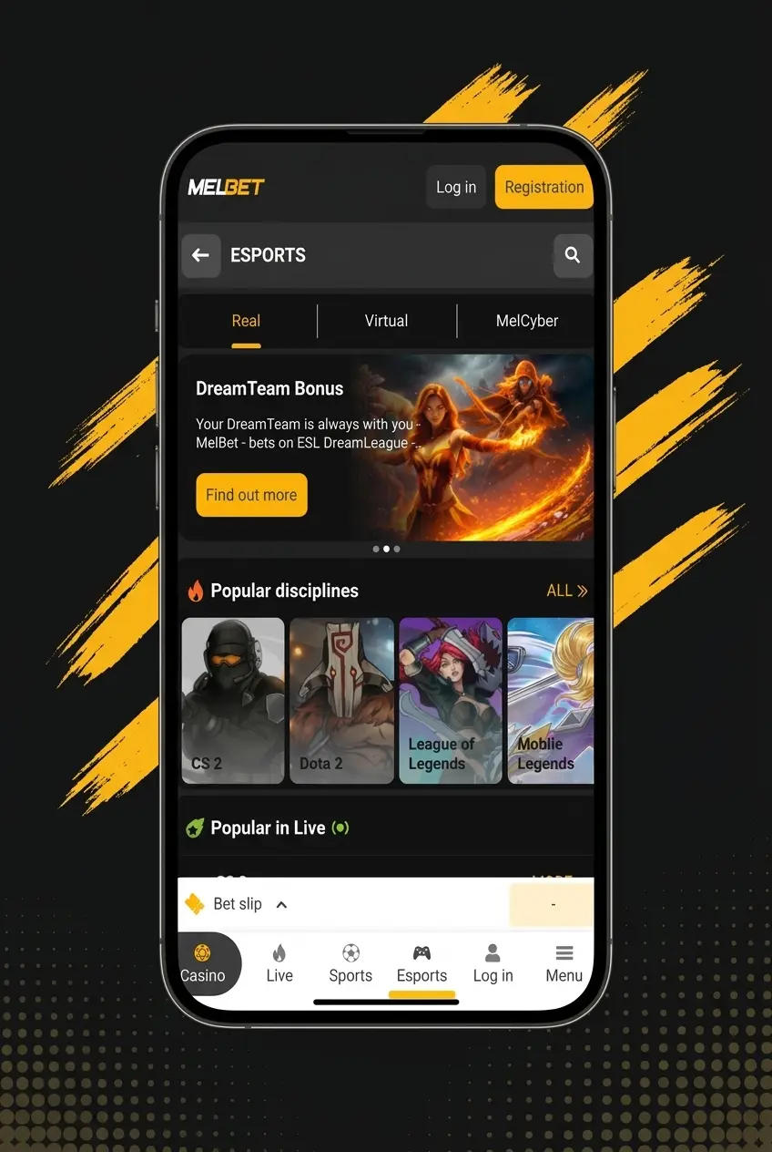 Select an event - Melbet screenshot