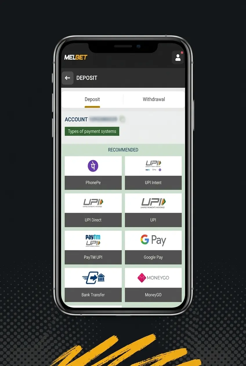 Enter the stake - Melbet screenshot